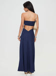 product Princess Polly Straight Neck  Yahir Strapless Maxi Dress Navy Petite