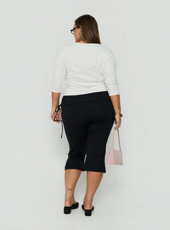 Bailor Channel Waistband Capri Pants Black Curve