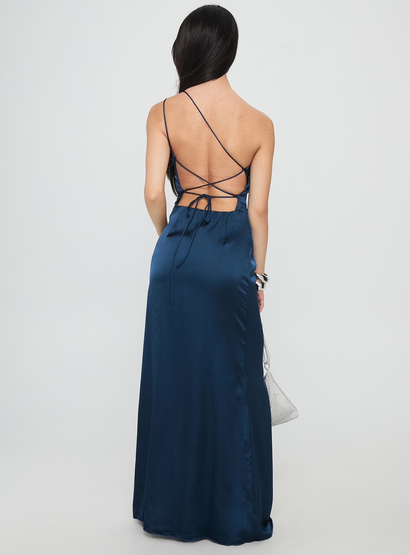 princess polly satin maxi dress Kiss Of Life Satin Maxi Dress Navy