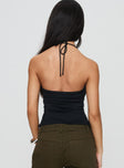 Rehna Halter Top Black