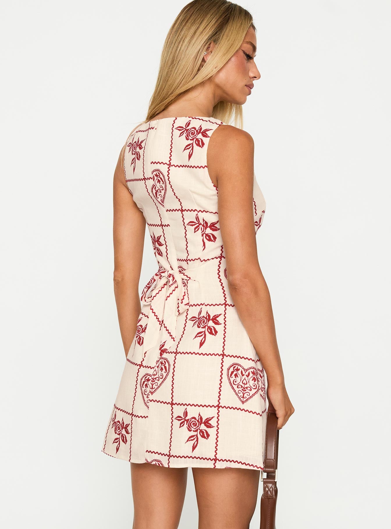 Alfalfa Shift Mini Dress Red Floral Check | Princess Polly Alfalfa Shift Mini Dress Red Floral Check | Princess Polly