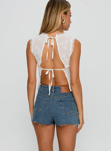 Flourish Low Rise Denim Mini Skort Light Wash