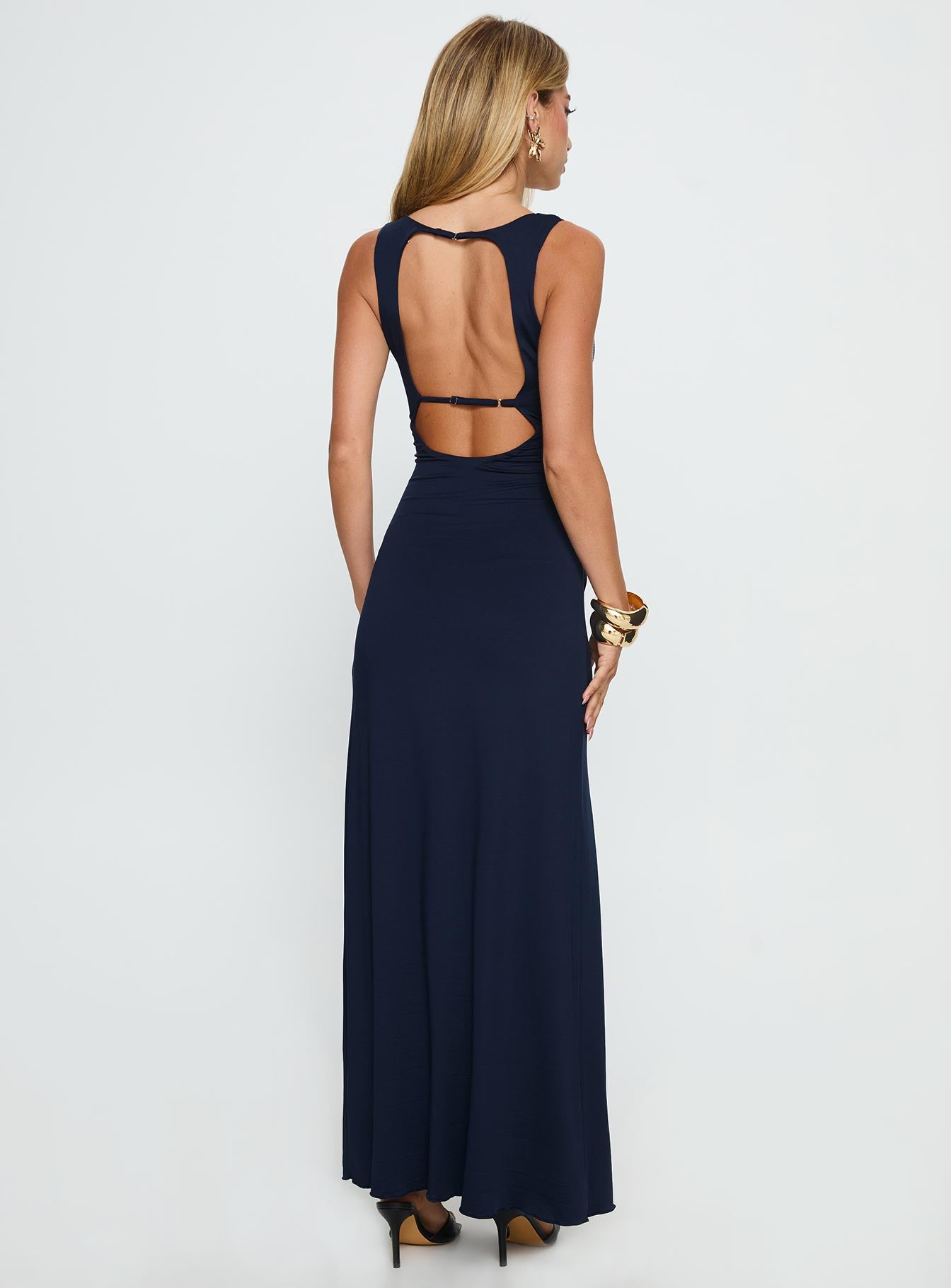 Frederica Plunge Maxi Dress Navy | Princess Polly Frederica Plunge Maxi Dress Navy | Princess Polly