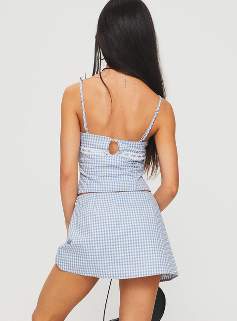 Daydreaming Gingham Set Blue / White | Princess Polly Daydreaming Gingham Set Blue / White | Princess Polly