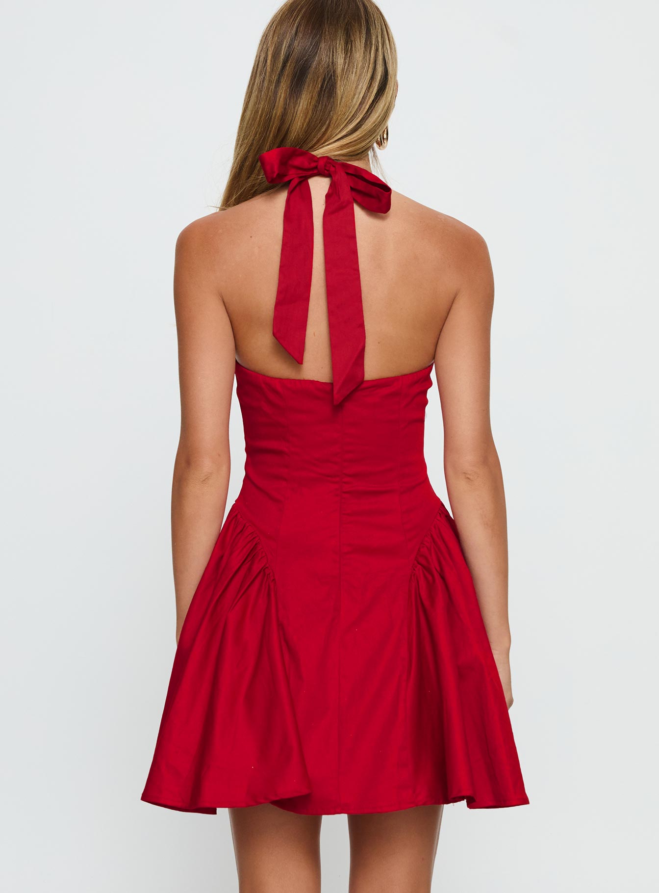 Karisse Halter Mini Dress Red | Princess Polly Karisse Halter Mini Dress Red | Princess Polly