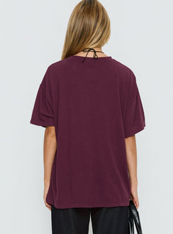 Zaydee Oversized Tee Cherry