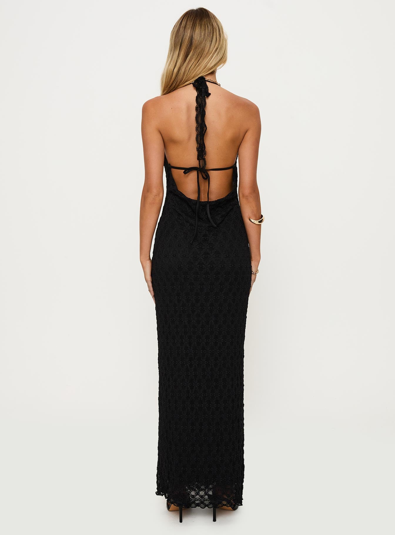 San Lorenzo Crochet Maxi Dress Black | Princess Polly San Lorenzo Crochet Maxi Dress Black | Princess Polly