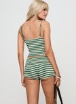 Miztaray Shorts Green / Cream Stripe
