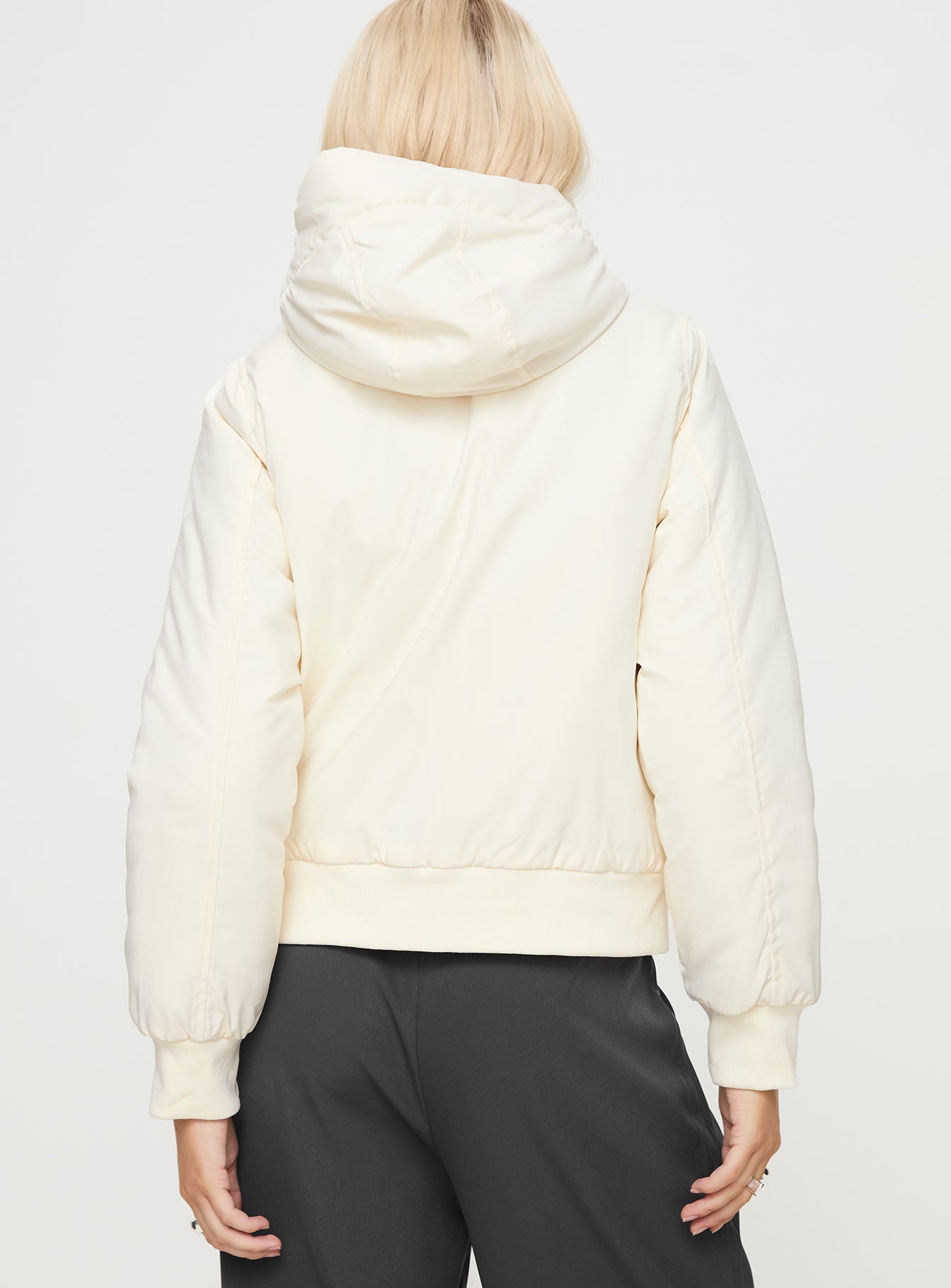 Cream on sale hooded jacket