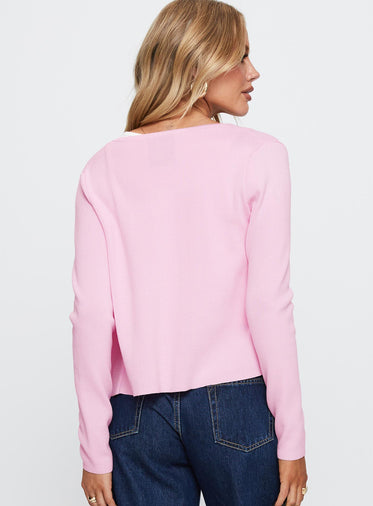 Old Burlington Knit Cardigan Pink