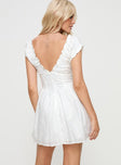 Princess Polly V-Neck  Otilia Mini Dress White