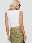 Lace tank top Twist detail, cut out at bust Good stretch, fully lined Princess Polly Lower Impact