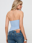 Blank Space Strapless Top Blue