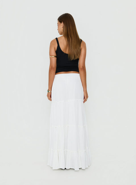 Miriah Maxi Skirt White