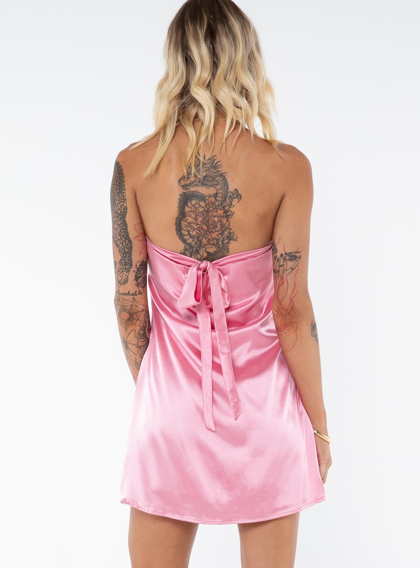 product Princess Polly Square Neck  Shaya Strapless Mini Dress Pink Tall