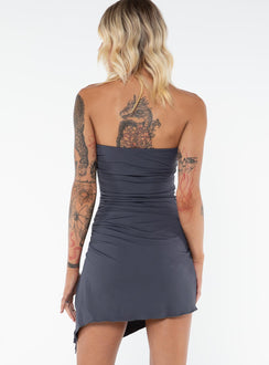 product Princess Polly Asymmetric Neckline  Caprani Mini Dress Grey Tall