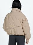 7th Avenue Puffer Jacket Beige
