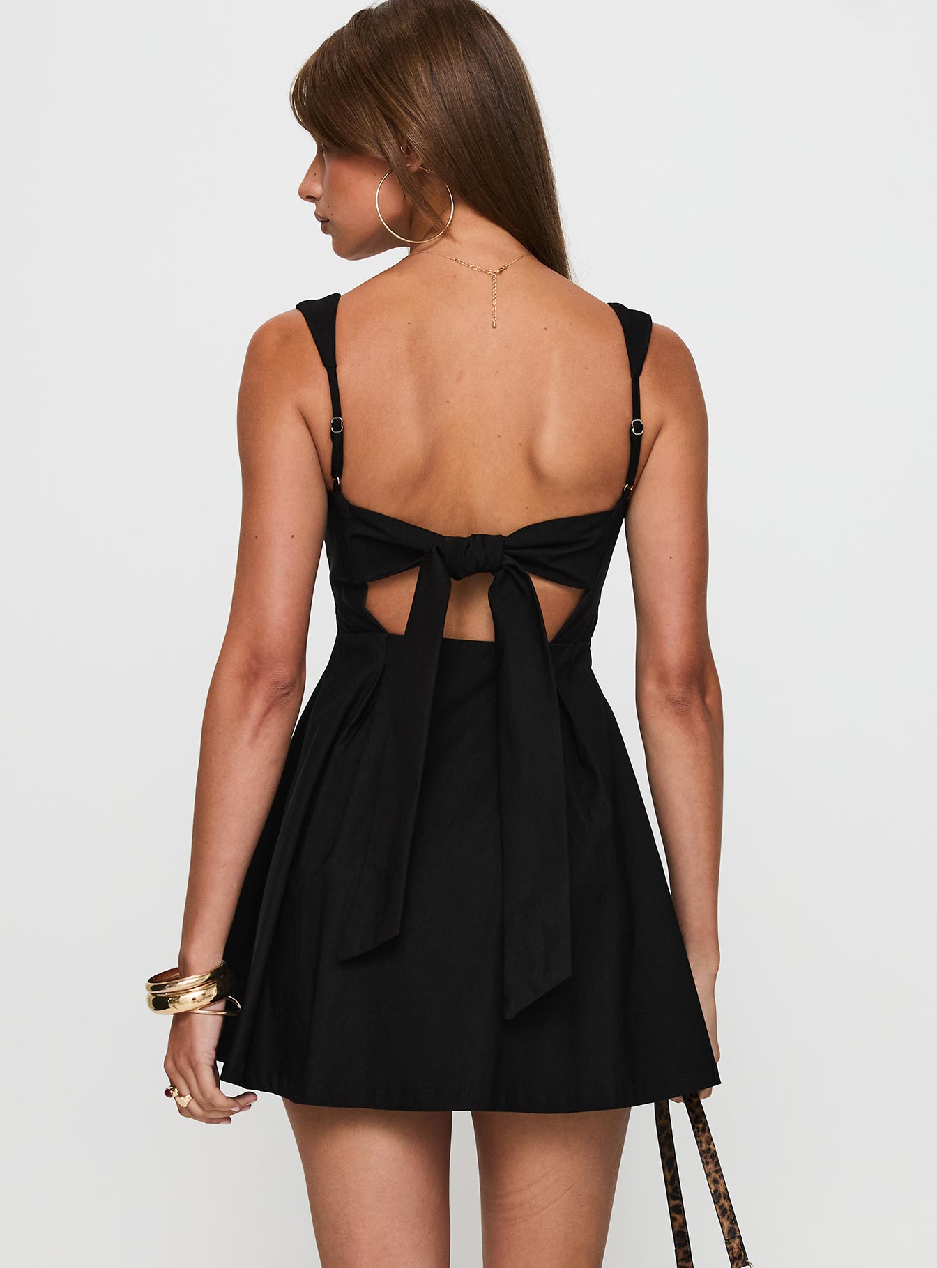 Princess Polly Women's Xanthus Fit & Flare Minidress - Black - Mini Dresses Princess Polly Women's Xanthus Fit & Flare Minidress - Black - Mini Dresses
