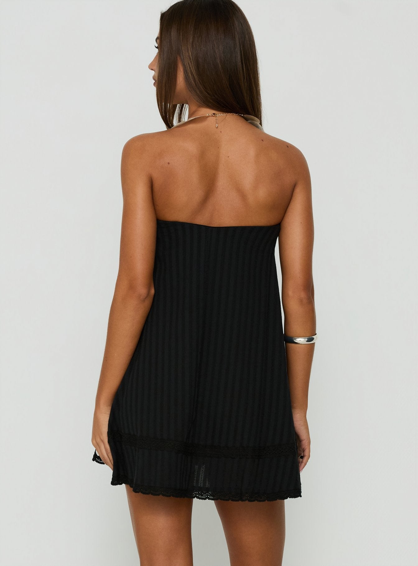 Gypsea Strapless Swing Mini Dress Black