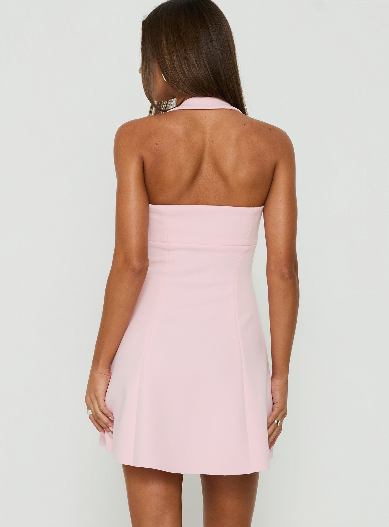 Alyn Halter Mini Dress Pink