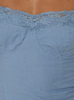 Elsea Structured Cami Top Blue