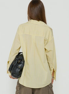 Izzybella Long Sleeve Shirt Yellow Stripe