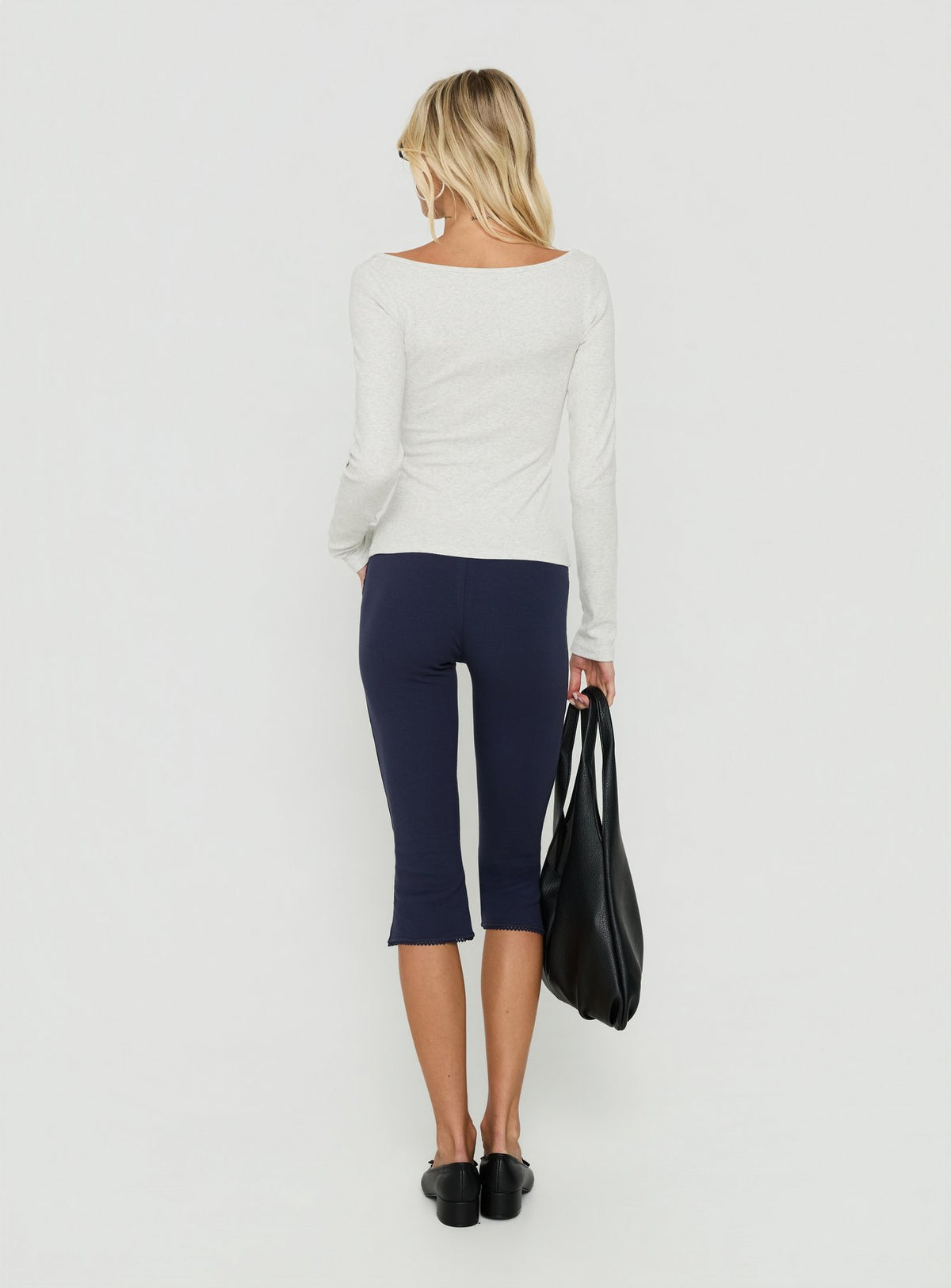 Baseline Rib Capri Pants Navy