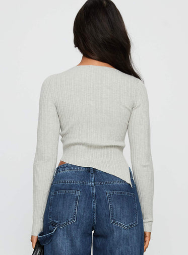 Ellara Long Sleeve Top Grey