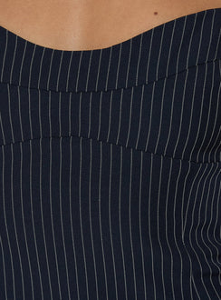 Laeyla Tailored Cami Top Navy Pinstripe