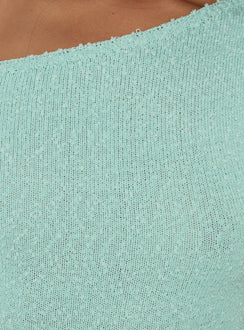Coreina One Shoulder Mini Dress Aqua