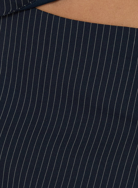 Laeyla Tailored Skort Navy Pinstripe