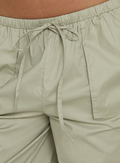 Toren Drawstring Straight Leg Pants Stone