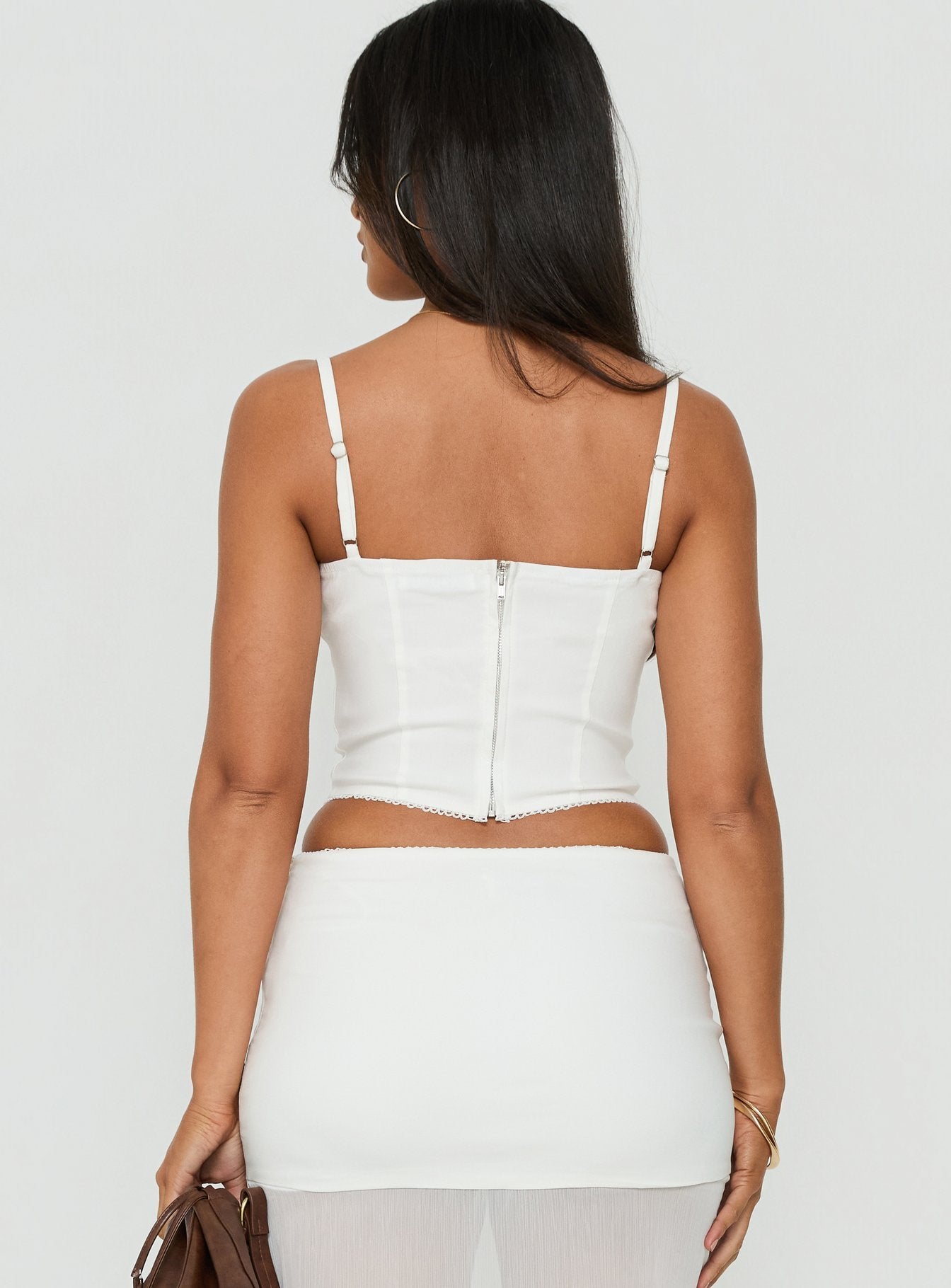 Piya Ruched Bust Cami Top White