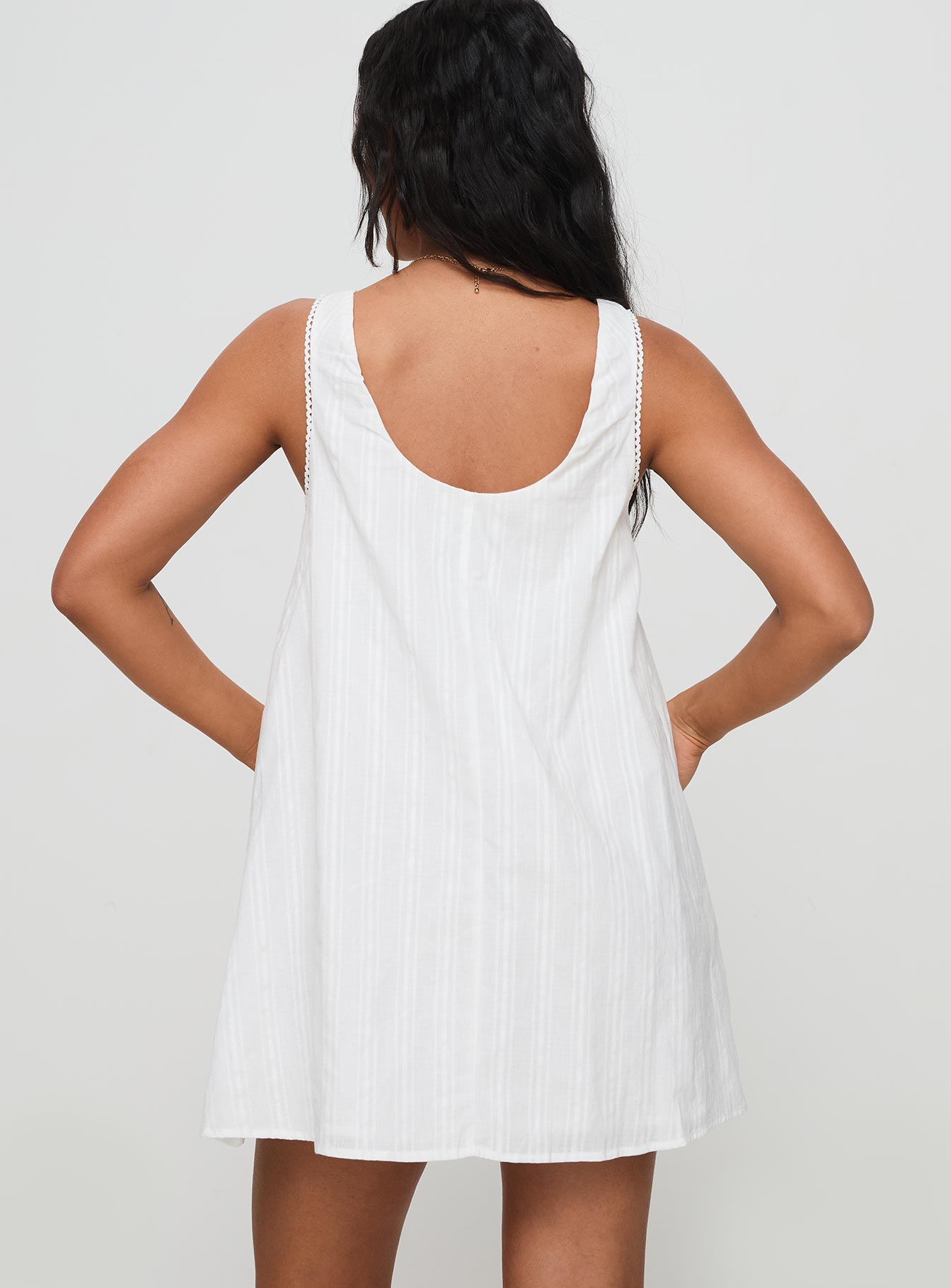 Antiquity Swing Mini Dress White | Princess Polly Antiquity Swing Mini Dress White | Princess Polly