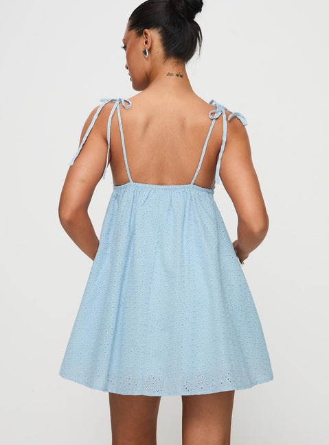 Pavlos Mini Dress Light Blue | Princess Polly Pavlos Mini Dress Light Blue | Princess Polly