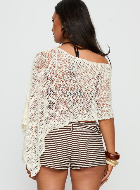 Boni Knit Poncho Cream