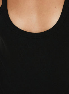 Nerinah Ribbed Bodysuit Black
