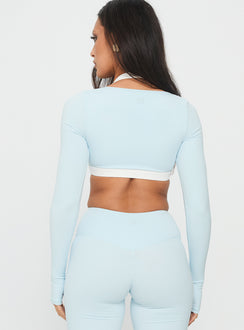 Vitality Long Sleeve Active Crop Blue