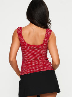 Garconne Top Red Polka