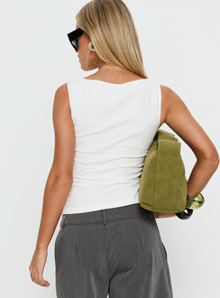 Lindee Tie Up Sleeveless Top White