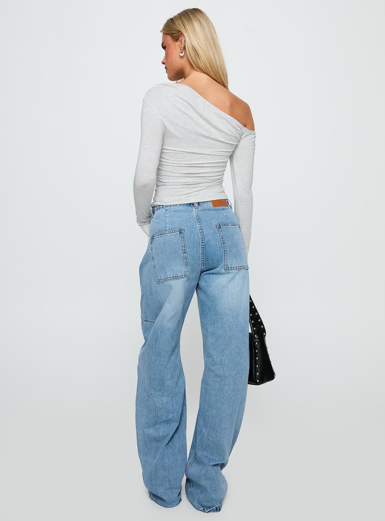 Esperance Mid Rise Barrel Leg Jeans Vintage Blue