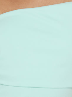 Laurencia One Shoulder Mini Dress Turquoise