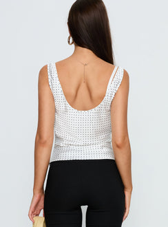 Delilah Top Porcelain Polka