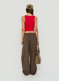 Lunea Concealed Waistband Cargo Pants Brown