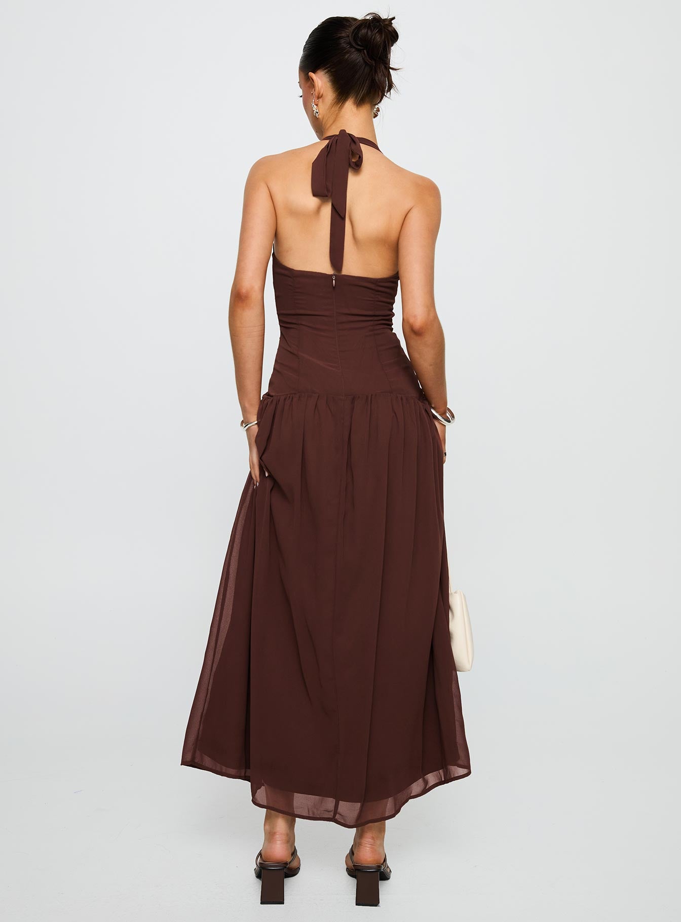 Chestnut Drop Waist Maxi Dress | Brown | Womens | Princess Polly Chestnut Drop Waist Maxi Dress | Brown | Womens | Princess Polly
