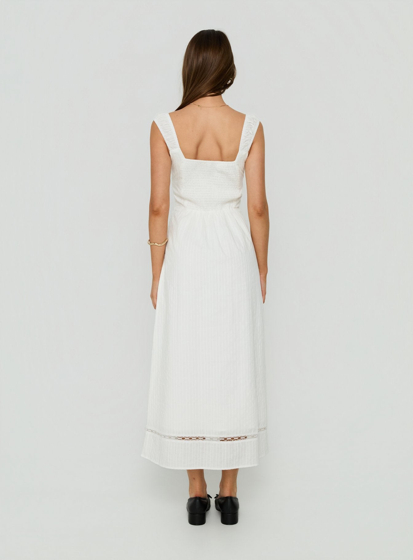 Garconne Textured Maxi Dress White