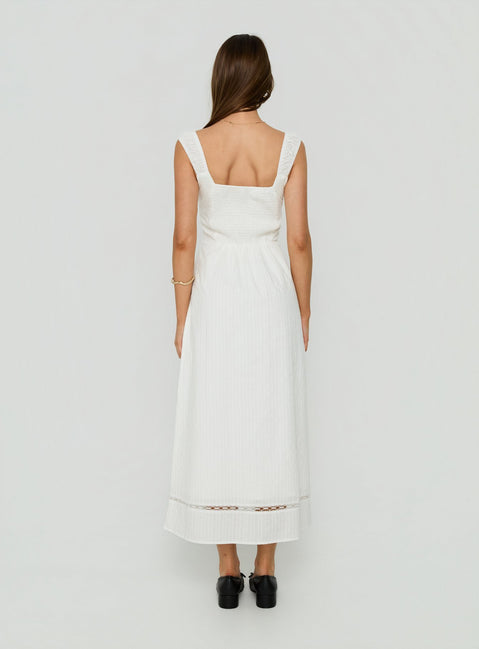 Garconne Textured Maxi Dress White
