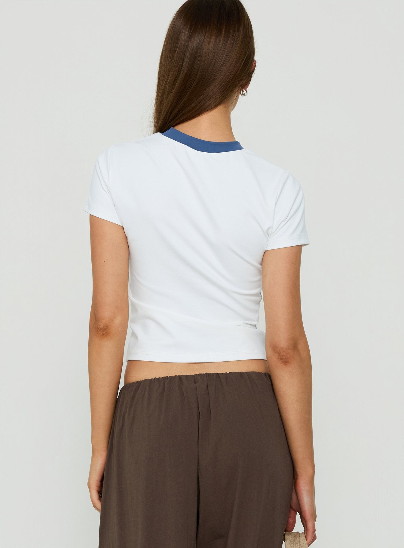 Clubhouse Contrast Tee White / Blue