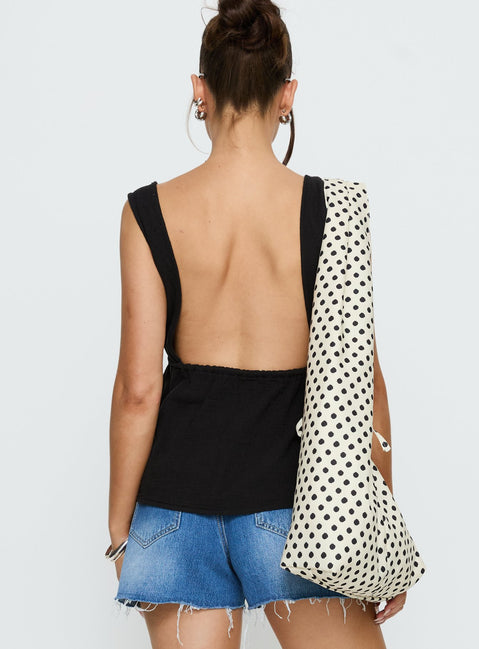 Dianna Babydoll Cami Top Black