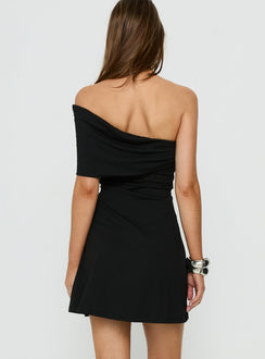 Laurencia One Shoulder Mini Dress Black